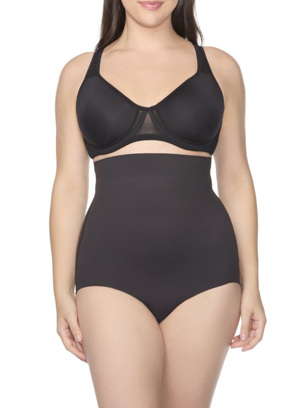 Cupid Intimates Sleek Essentials High-Waist Shaping Brief - Black